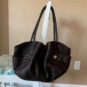 Cole Haan Brown Leather Bucket Bag